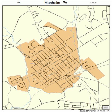 Manheim Pennsylvania Street Map 4246888