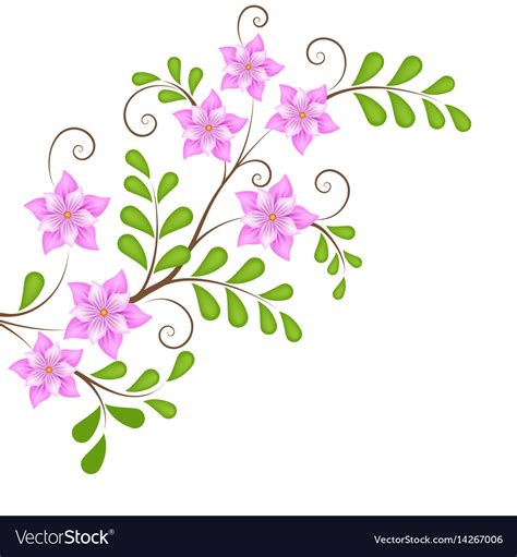 Floral design element for page decoration flowers Vector Image