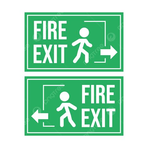 Fire Exit Sign, Fire Exit, Fire Exit Vector, Jalur Evakuasi Sign PNG ...