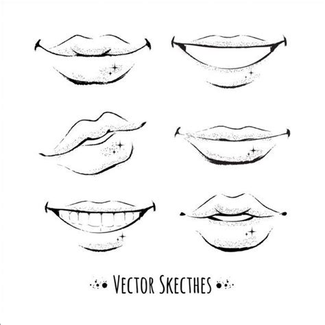 Esbozar sonrisas — Ilustración de stock | Lips drawing, Smile drawing ...