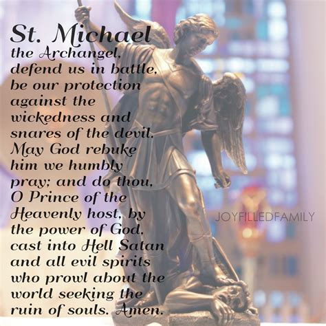 Prayer To St Michael The Archangel - Riset