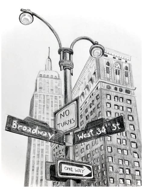 New York Drawing #pencil #art #drawings #creative #artworks # ...