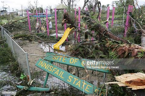 Cyclone Larry. Debris fills Anzac Memorial Park in Innisfail, after ...