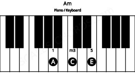 Am Piano Chord | A minor triad | Scales-Chords