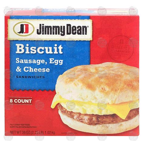 Jimmy Dean biscuit, sausage, egg & cheese sandwiches, 8 count, f36-oz ...