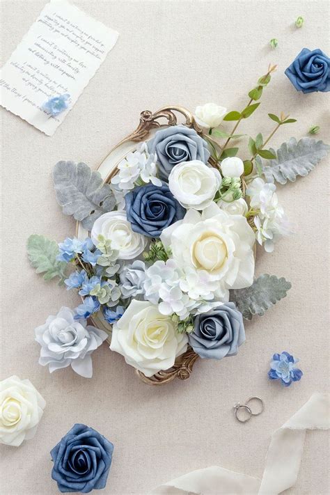 The best dusty blue artificial flowers for DIY wedding bouquets and ...