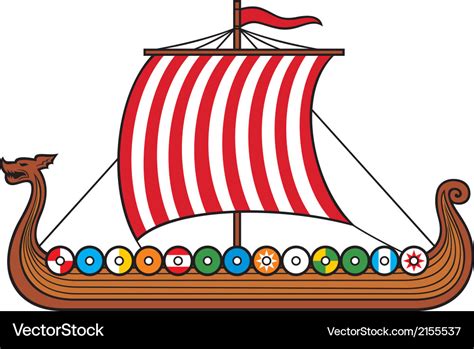 Viking ship Royalty Free Vector Image - VectorStock