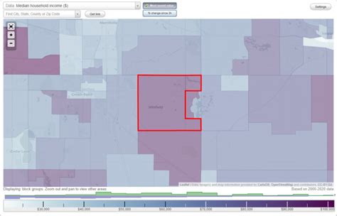 Winfield, Indiana (IN) income map, earnings map, and wages data