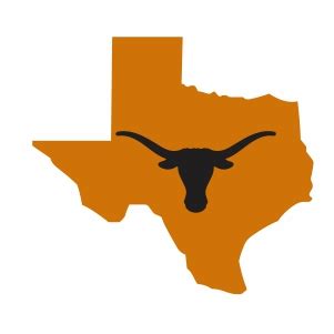 Buy Texas Longhorns Map Logo Svg Png online in USA