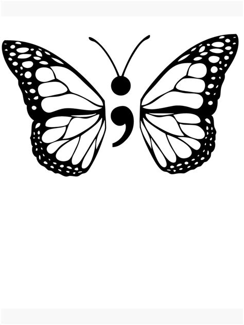 "Project semicolon butterfly suicide depression prevention" Poster for ...