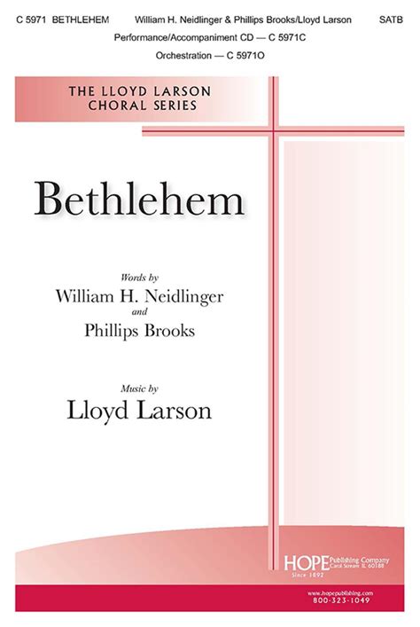 BETHLEHEM-LARS-SATB - Hope Publishing Company