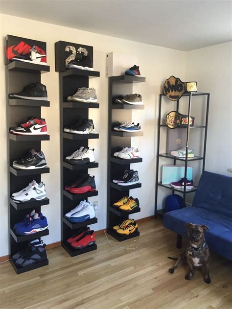 I revamped my sneaker room and my boy wanted to make sure he got in the ...