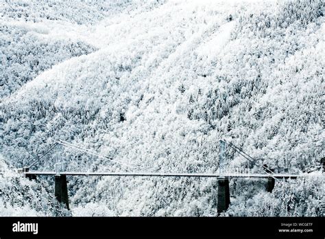 Aerial View Of Snow Stock Photo - Alamy