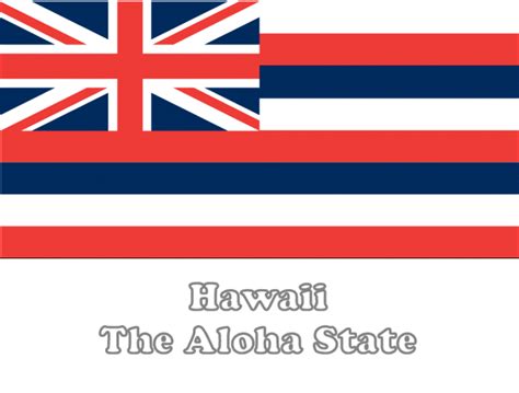 Large, Horizontal, Printable Hawaii State Flag, from NETSTATE.COM