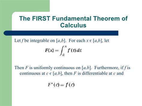 Fundamental Theorem of Calculus