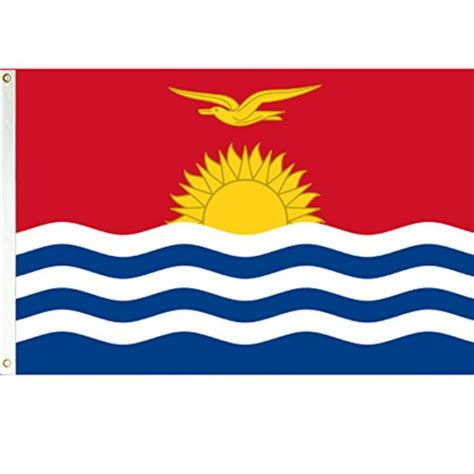 3x5 Kiribati Flag Republic Banner Pacific Island Pennant, Vista Flags ...