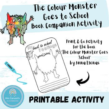 The Colour Monster Goes to School - Book Companion Resource | TPT