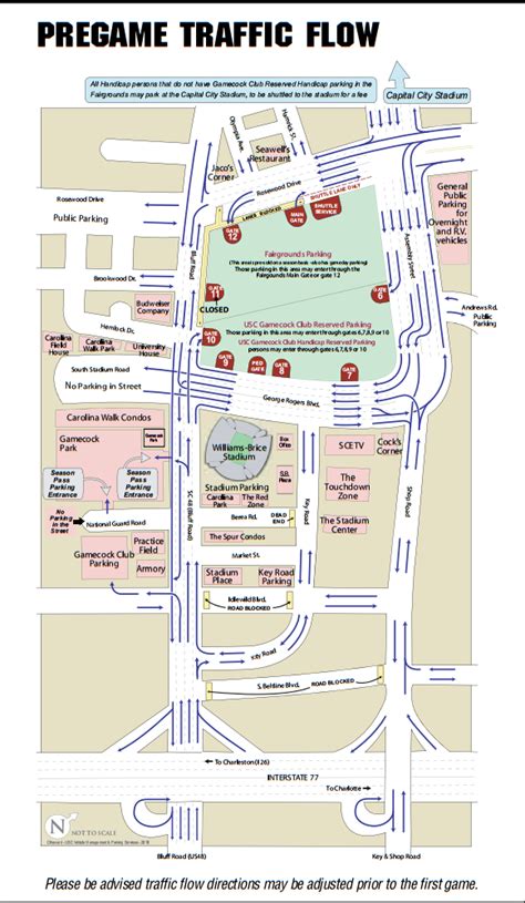 Williams Brice Stadium Parking Map - Cities And Towns Map