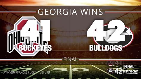 CFP score and highlights: No. 1 Georgia beats No. 4 Ohio State, 42-41 ...