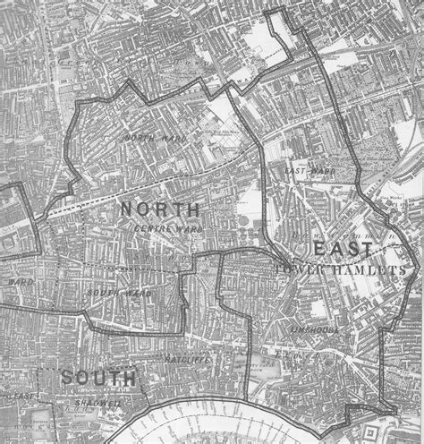 Tower Hamlets Map, East, 1885, London in 2022 | London map, Map, Tower ...