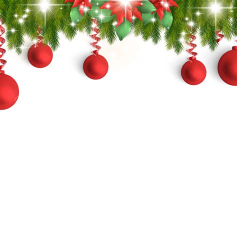 Christmas Poinsettia PNG Transparent, Christmas Border With Red ...