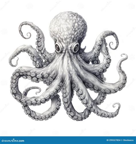 Powerful Symbolism: Detailed Realism of an Octopus in Digital ...