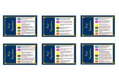 Trivial Pursuit Style Cards GREAT EXPECTATIONS - Quiz - Revision KS4 ...