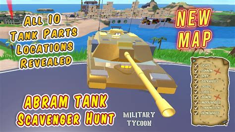 ABRAM TANK NEW MAP Scavenger Hunt | All Tank Parts Locations Revealed ...