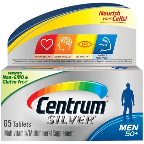 Centrum Silver Men 50+ 65 Tablets - Uses, Dosage, Side Effects, Price ...