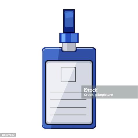 Pass Id Card Cartoon Vector Illustration Stock Illustration - Download ...