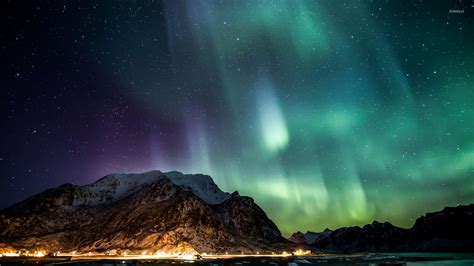 Northern Lights over Lofoten island, Norway wallpaper - Nature ...