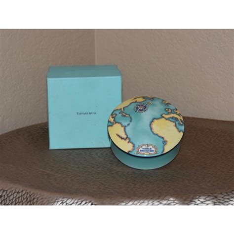 Tiffany & Co Tauck World Discovery Porcelain Powder Jewelry Trinket Box ...