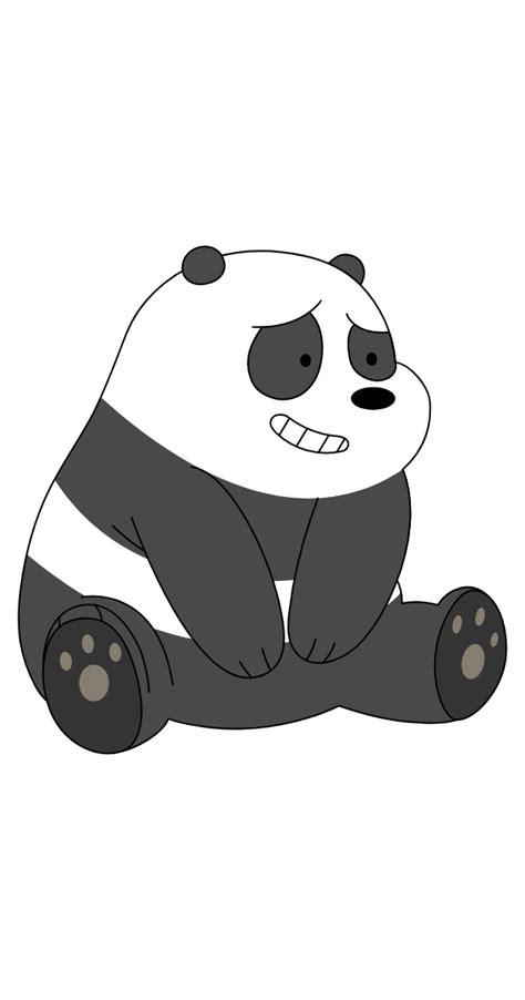 a black and white panda bear sitting on the ground