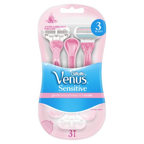 Gillette Venus Sensitive Women's Disposable Razors - Pack of 3