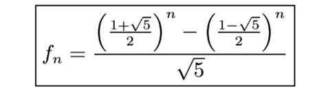 Formula Of Fibonacci Sequence