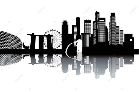 Singapore Skyline Vector Architecture Horizontal Vector, Vector ...