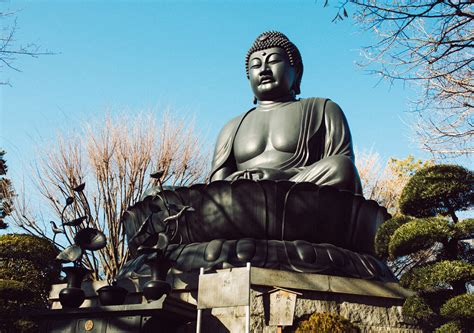 Tokyo Daibutsu (the giant Buddha of Tokyo) at Jorenji Temple in ...