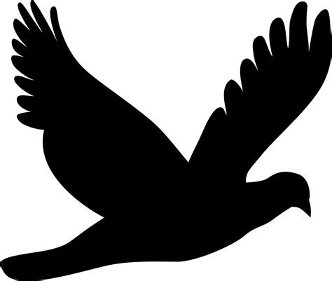 Clipart - Flying Dove Silhouette