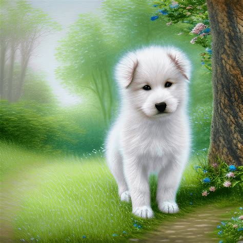 Strybk Ultra Detailed Realistic Beautiful Baby Puppy and Mother ...