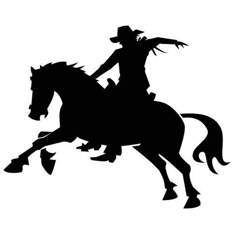 COWBOY RODEO SILHOUETTE CAR DECAL STICKER - Gympie Stickers