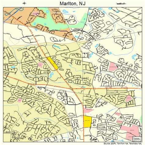 Marlton New Jersey Street Map 3444100