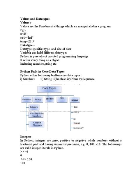 Values and Datatypes-1 | PDF | Data Type | Numbers