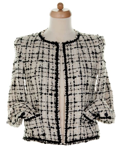 Chanel Black & White Fantasty Tweed Jacket 03C - Chanel | ArtListings