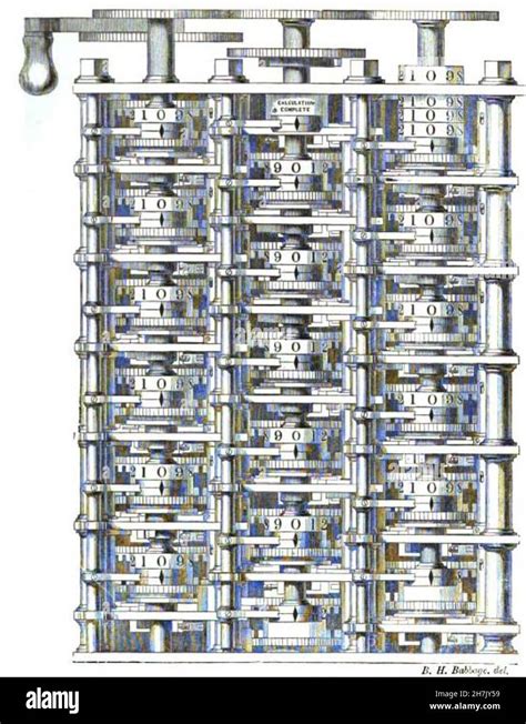 CHARLES BABBAGE (1791-1871) inventor y matemático inglés. Grabado HISD ...