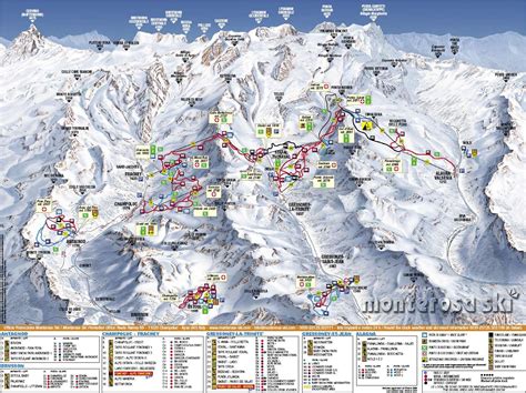 Alagna Trail map - Freeride