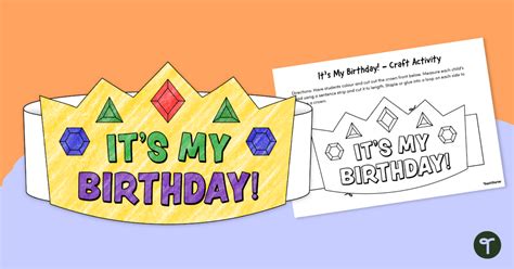 Birthday Crown Template | Teach Starter