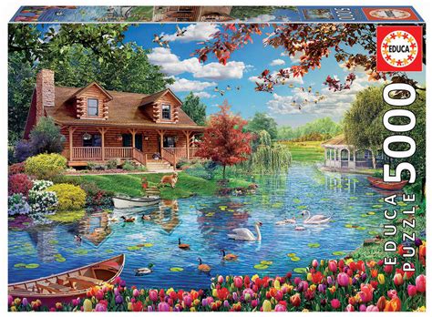 Educa Little House on the Lake 5000 Piece Jigsaw Puzzle