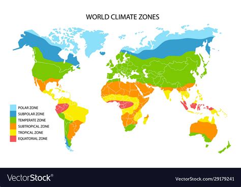 Climate Zone World Map – Map Vector