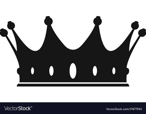 King Crown Silhouette Black Background