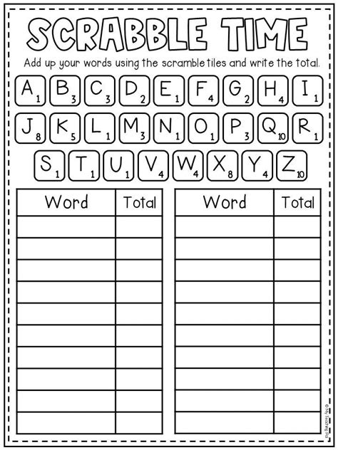 Scrabble Spelling Worksheets | zaria-kline